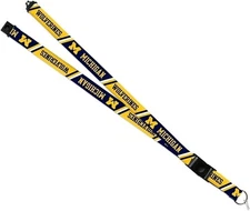 University of Michigan Wolverines Lanyard Keychain Double Sided 18 Inch...