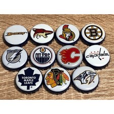 NHL Labatt Blue Beer Bottle Caps Lot Of 11 Different w/ Logo 2010