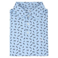 Rhoback The Lab No. 2 Men's Performance Golf Polo Dog Print Shirt