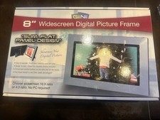GiiNii 8" Widescreen Digital Picture Frame Slim Flat Panel Design Sealed Box NEW