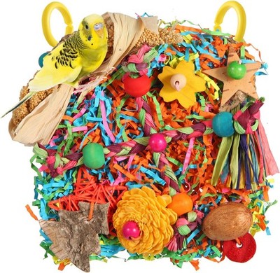 Vogelspielzeug Grasmatte und Kletterwand für Sittiche, Papageien Vögel für Käfig