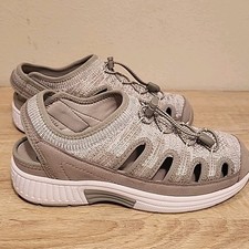 Orthofeet Laguna 807 Orthopedic Bungee Lock-Laces Grey Sandals Women  s Sz 9 2E