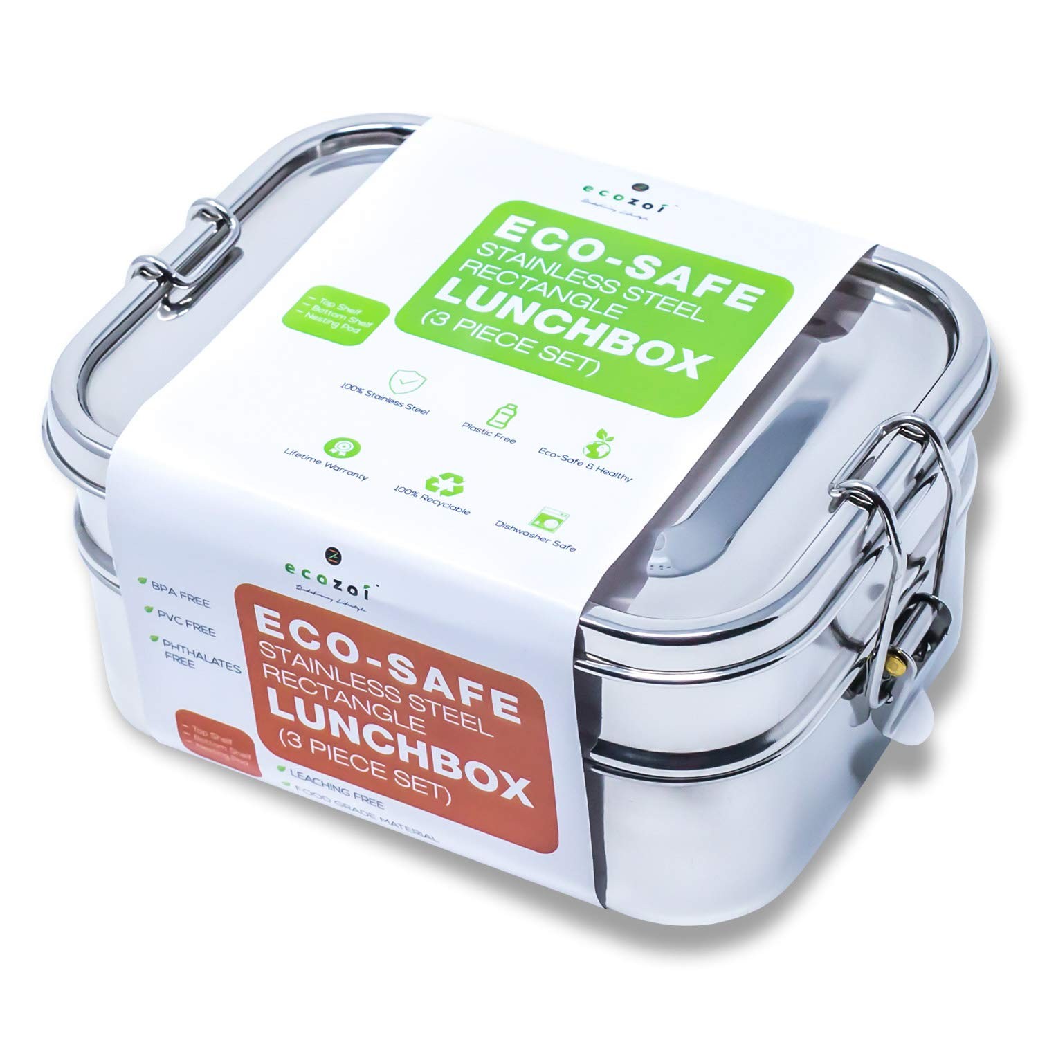 , 3-in-1 Eco Bento Box | Redesigned Silic...