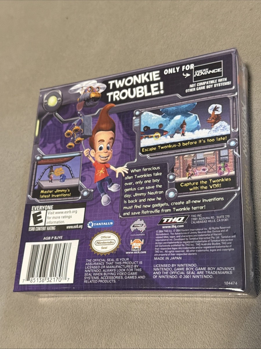 Jimmy Neutron: Boy Genius (Nintendo Game Boy Advance, 2001) for