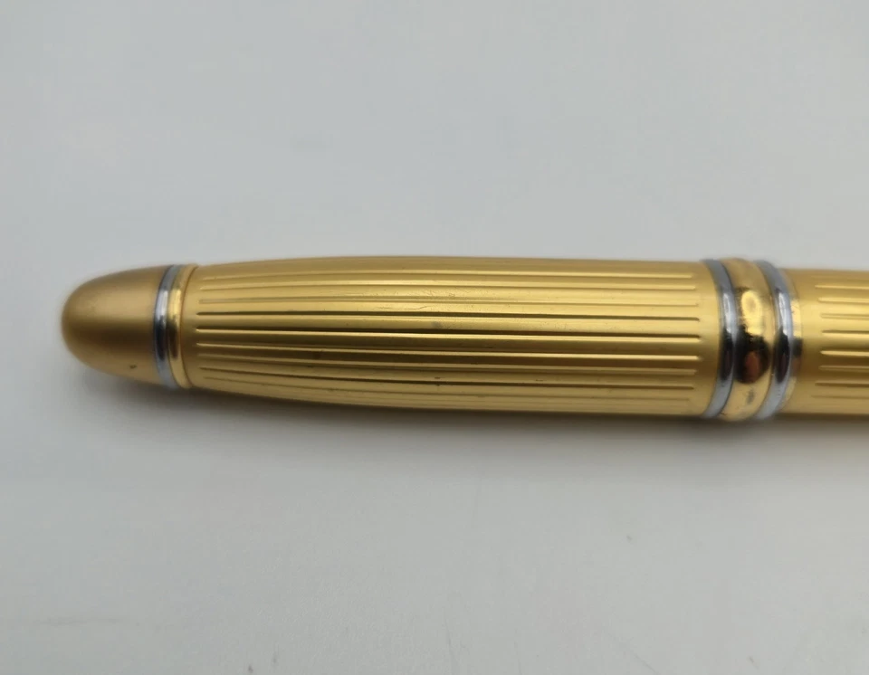 Pilot Namiki атласное золото Custom серии винтажный редкая прокатки шариковая ручка в тонкую полоску - Изображение 3 из 4