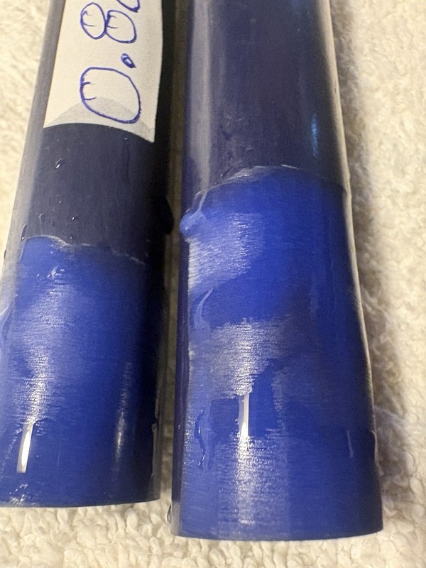 TWO Bakelite Faturan Catalin Solid BLUE 0.86 inches  x 8.5" Length, 223 gr rods