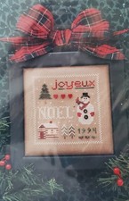 The Drawn Thread Joyous Christmas cross stitch pattern with embellishments NEW