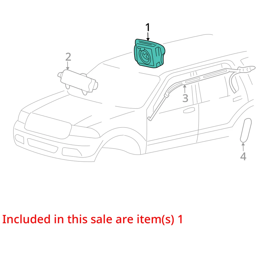 Bolsa de aire para rueda de conductor Ford Expedition 2007-2014 OEM LKQ Foto 4 de 4