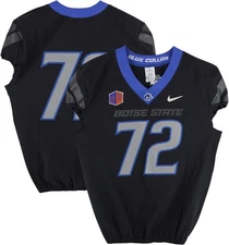 Boise State Broncos Team-Issued #72 Black Jersey from Football Program - Size 46