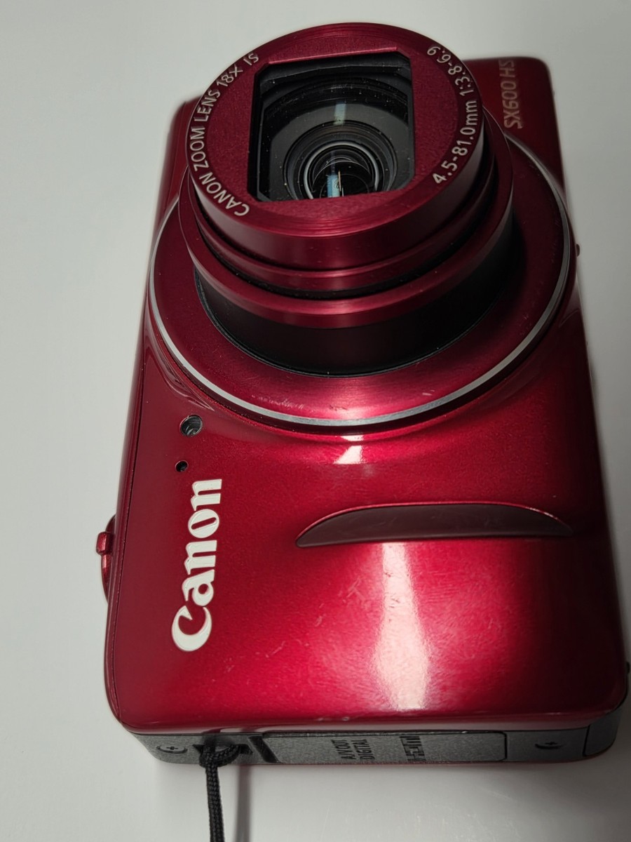 Canon PowerShot SX600 HS Red Digital Camera 18x Optical Zoom