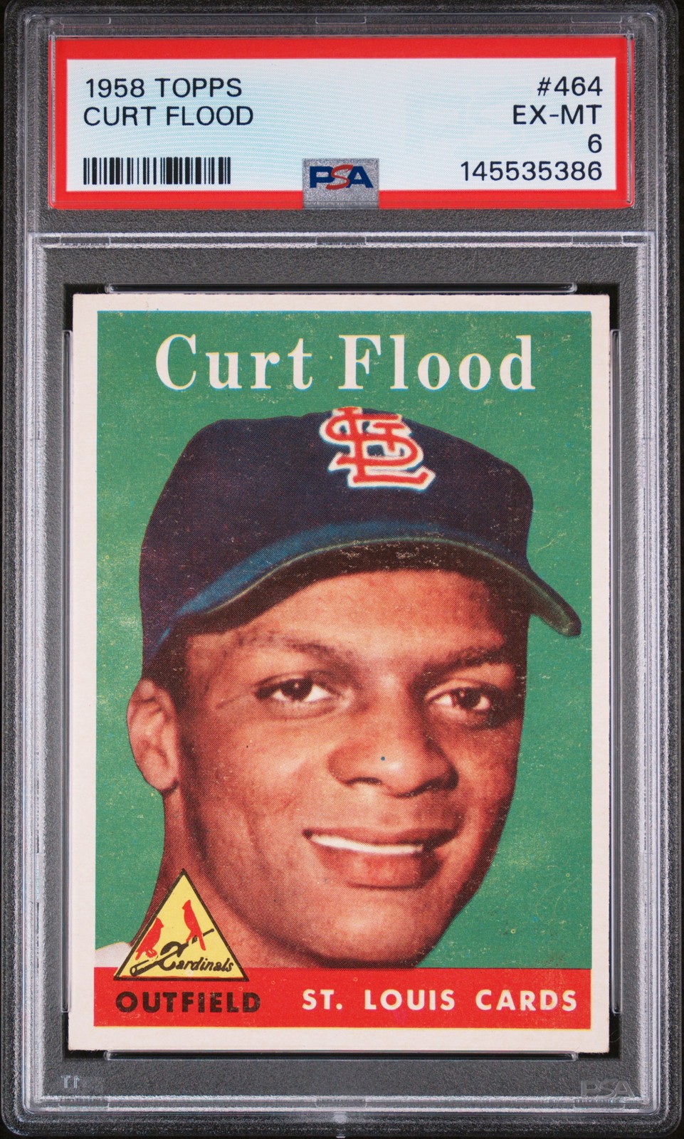 1958 TOPPS #464 CURT FLOOD PSA 6