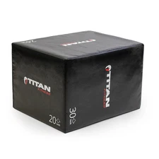 Titan Fitness Soft Foam Plyometric Jump Box, 20in 24in 30in, Pro-Duty Foam Box
