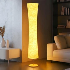 58 inch Simple Design Morden Soft Light Floor Lamp 3 Color Lighting Remote Co...