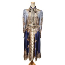 Zimmermann Luminous Scarf Print Belted Silk Midi Dress Size 2 New With Tags