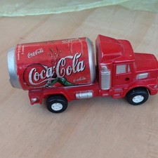 Coca Cola Vintage Semi Truck. With Acola Cola Can As A Tanker