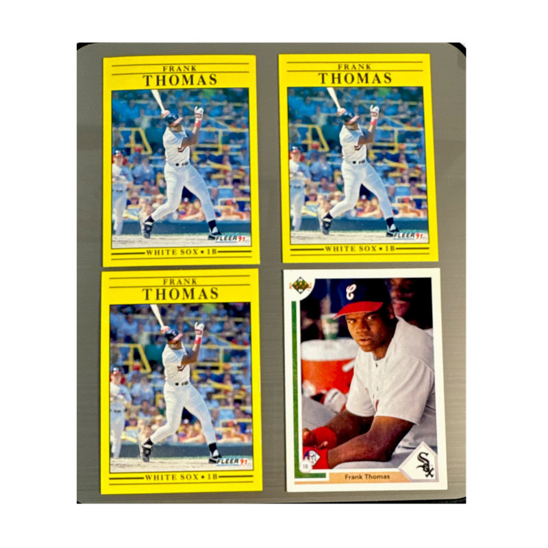 Frank Thomas HOF (4) Rookie Card Lot 1991 Chicago White Sox #138 #246