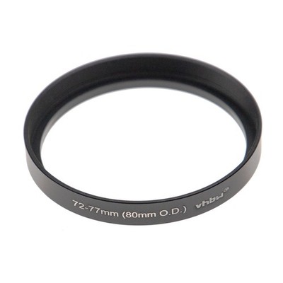 Step Up Ring Adapter 72mm auf 77mm Kamera Objektive Universal matt-schwarz