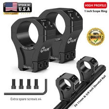 CVLIFE 1 Inch High Profile Scope Rings Mount 11mm and 3/8 Dovetail Rail Aluminum