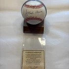 Hank Aaron Autograph MLB Baseball w/ Score Board COA & Display Stand Ken Goldin
