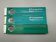 Berol Turquoise Eagle Drawing Leads Lot 2375 2H 3H 9H Vintage Mechanical USED