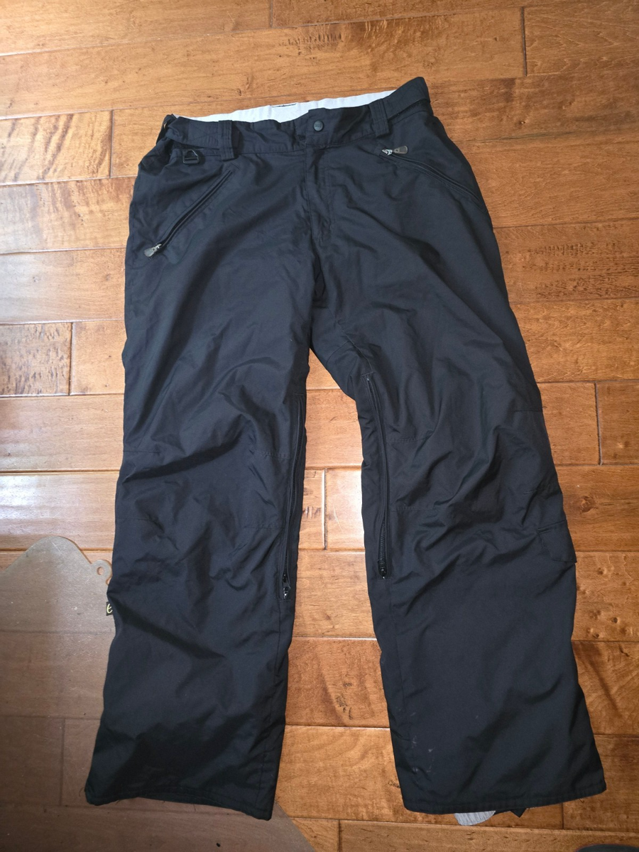E408 Women’s Snowboard Ski Pants Snow Black Size LARGE