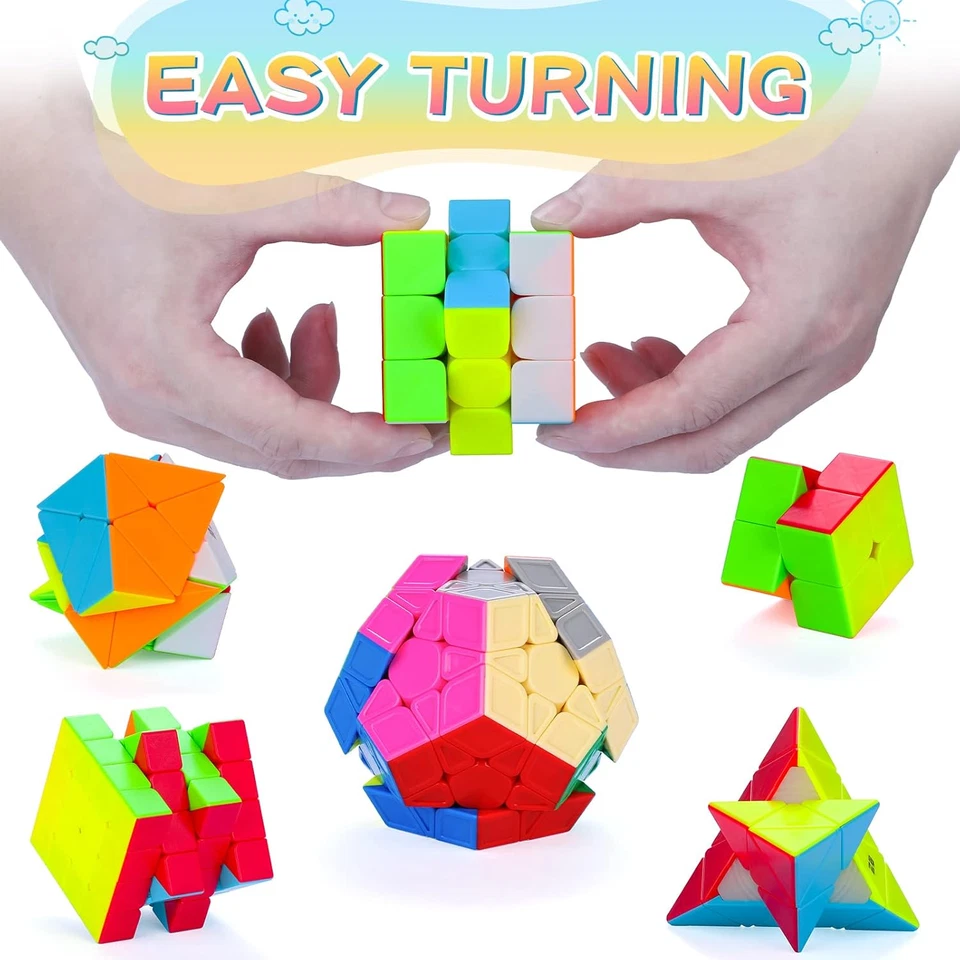 Set Di 6 Cubi Magici Di Velocità, Set Di 6 Cubi Magici Di Velocità 2X2X2 3X3X3 4 - Immagine 2 di 4