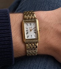 Crisp 1990s PULSAR | SEIKO Mens 22mm Roman Date Tank American Quartz Watch