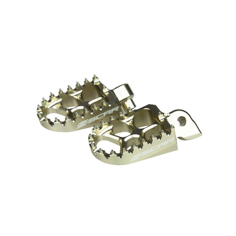 Repose-pieds SCAR Evo titane pour équiper votre moto sur circuit de terre