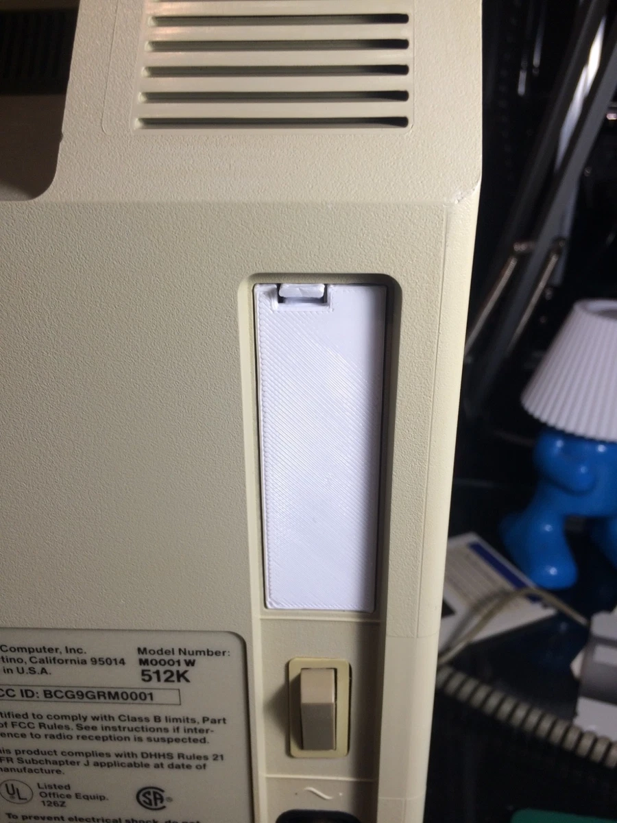 Cubierta de puerta de batería Apple Macintosh 128k 512k Plus - Sombrerrilla de repuesto - PLA+