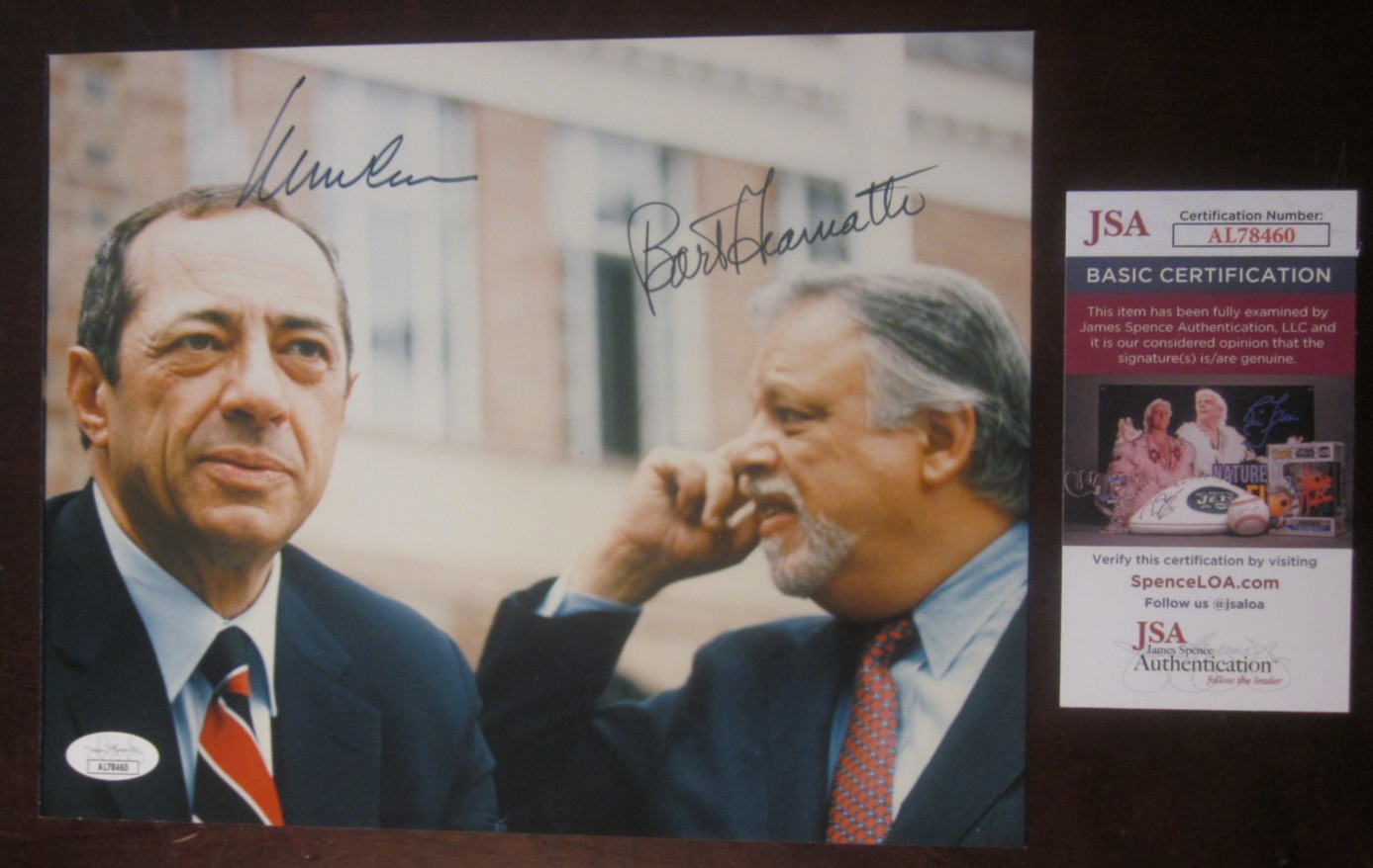 Bart Giamatti & Gov Mario Cuomo  Autographed Signed  8 x 10  - JSA Cert