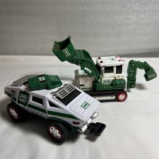 HESS Backhoe 2013 Toy Tractor Bulldozer & Police Car