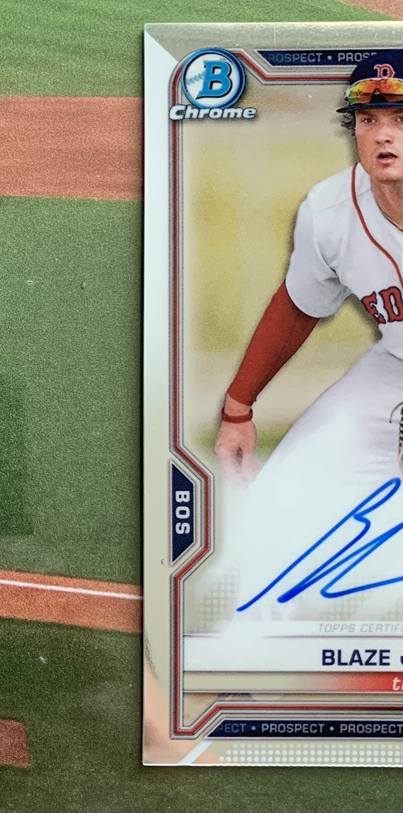 2021 Bowman Chrome 1st Auto Blaze Jordan #CPABJ 1st Prospect Base Auto *2* view 3