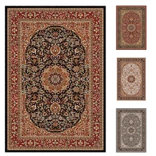 Regency Traditional Area Rug with Medallion Woven Classic Carpet Rugs