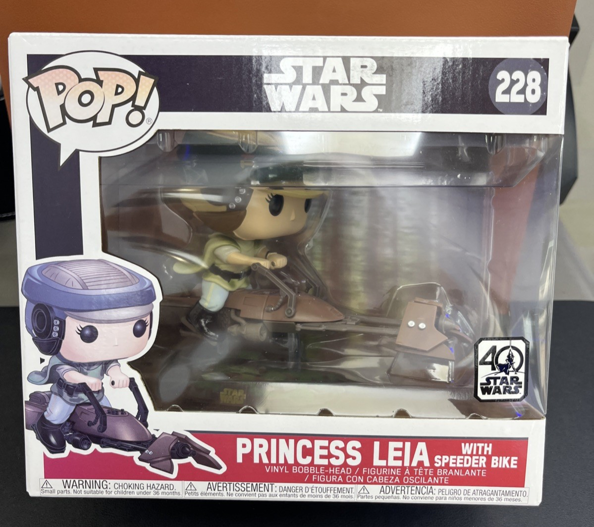 Funko Pop Princess Leia With Speeder Bike 228 Star Wars Vinyl Bobble Head
