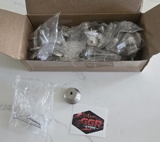 Lot Of 10 Silverline Cabinet Hardware Classic Round Knobs 28 dia x 28 H mm 