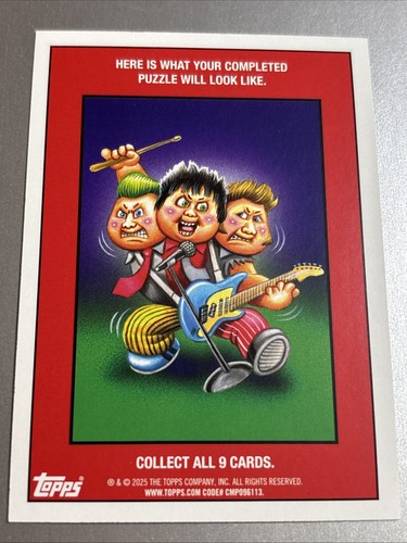 2024 Topps Garbage Pail Kids Green Day 41a Global Gordon 14/50 Gold Crumpled GPK - Picture 4 of 4