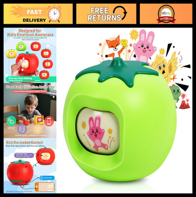 Interactive Kids Story Box Audio Player, Face-Changing Toy, 200+ Stories, Blueto