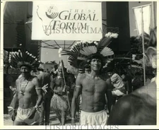 1993 Press Photo Brazilian Indians from the Mato Grosso and Amazon rain forests