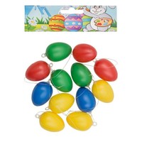12 Ostereier Bunt 6 Cm Ostern Osterstrauch AnhäNger Osterdekoration Kunststoff