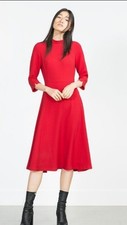 Zara Basics Midi Long Sleeve Dress Medium