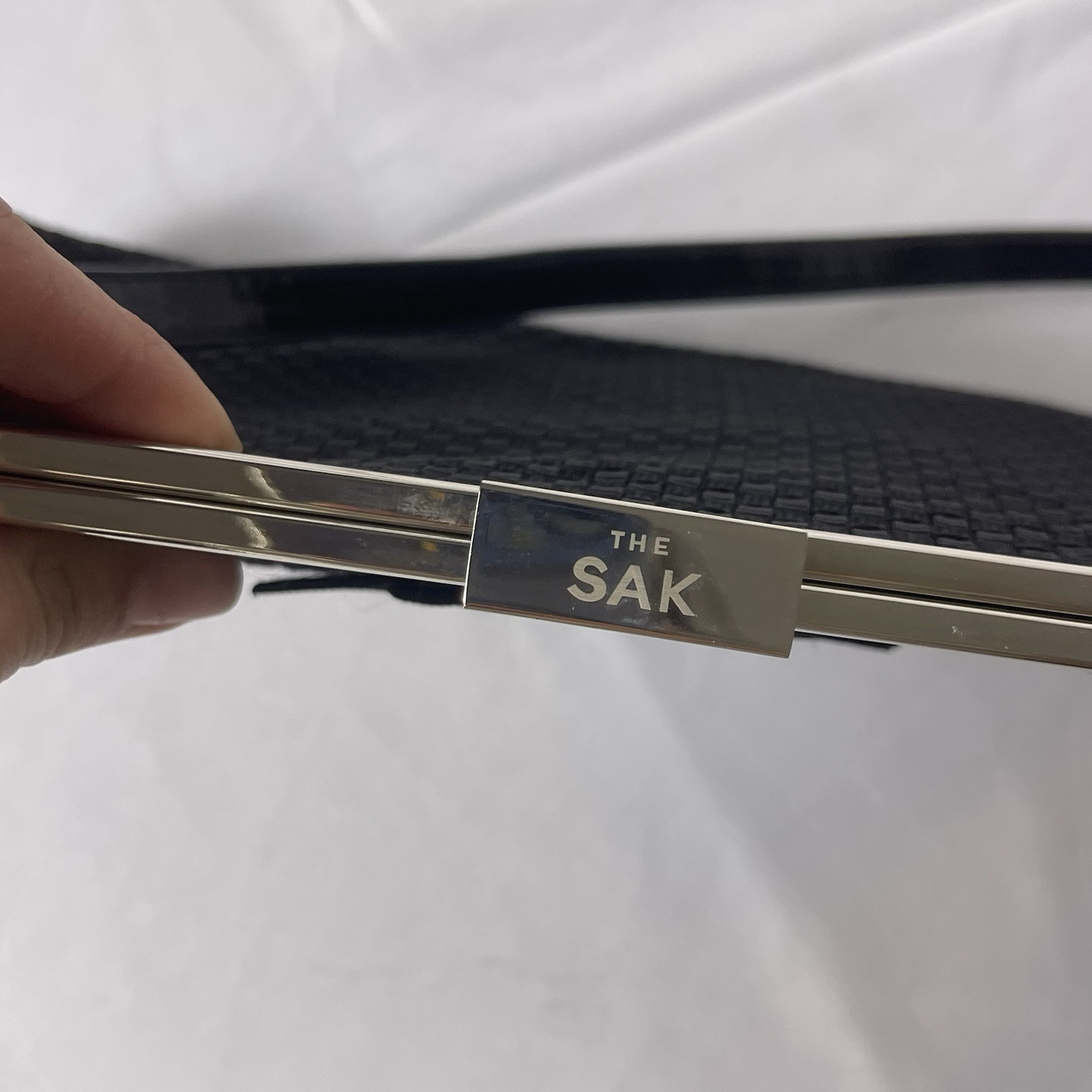 Vintage The SAK Black Clutch With Bow Handbag Purse