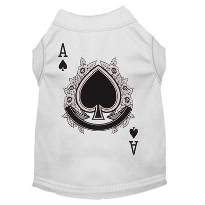 Halloween Pet Dog & Cat Shirt Screen Printed, ''Ace Of Spades Costume''