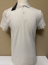 J. LINDEBERG KALLE REGULAR FIT POLO MEN'S MEDIUM MOONBEAM GOLF NEW NWT