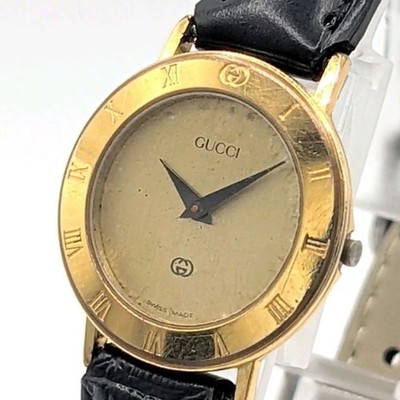 GUCCI 3000.L Men Quartz Working Luxury Japan Limited Rare Dress Watch