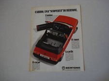 advertising Pubblicità 1983 FIAT RITMO CABRIO BERTONE