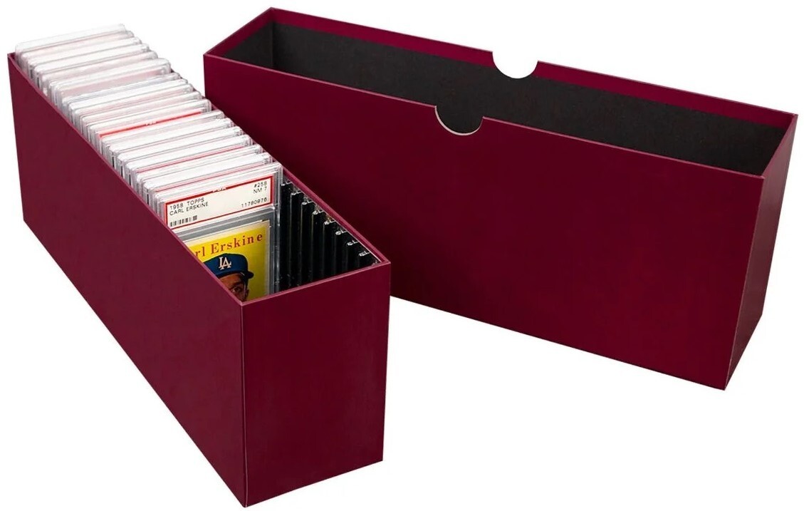 bcw slotted graded card box Storage | Holds 26 PSA, CSG, CGC & PCG Graded Slabs and Hybrid Grading Approach (HGA) (5x) BCW Slotted Graded Card