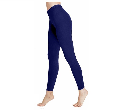 Leggings para mujer dama algodón liso largo negro + colores Reino Unido talla 6 - 30 - Imagen 10 de 15