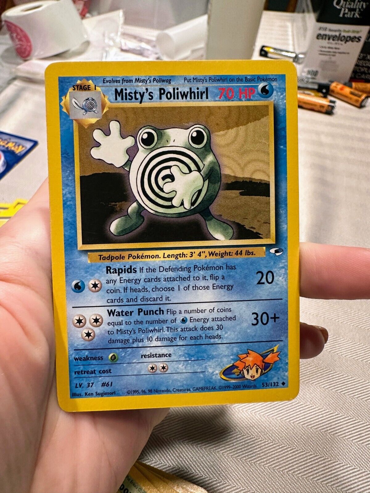 Pokémon TCG Misty's Poliwhirl Gym Heroes 53/132 Regular Unlimited Uncommon