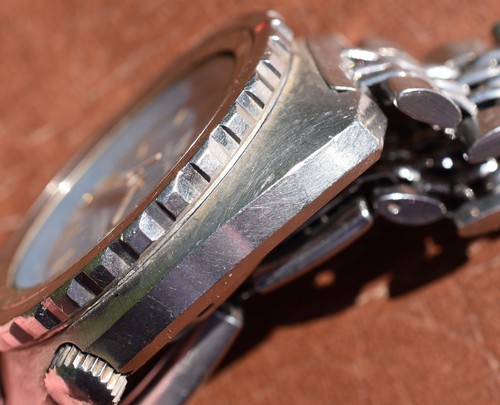 Seltene Vintage AQUA LUNG U.S Taucher Quarz Uhr Edelstahl Original Band - Bild 4 von 12