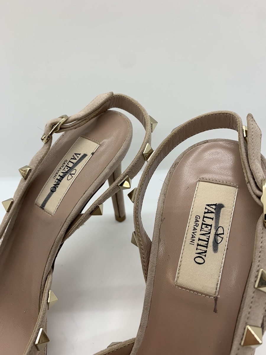 Authentic Valentino Rockstud Mesh Nude Heels Slingback Pumps Authentic Valentino Rockstud Mesh Nude Heels Slingback Pumps